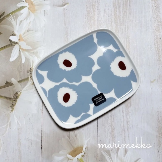 marimekko - ♡マリメッコ ウニッコ ブルーグレー プレート 完売品
