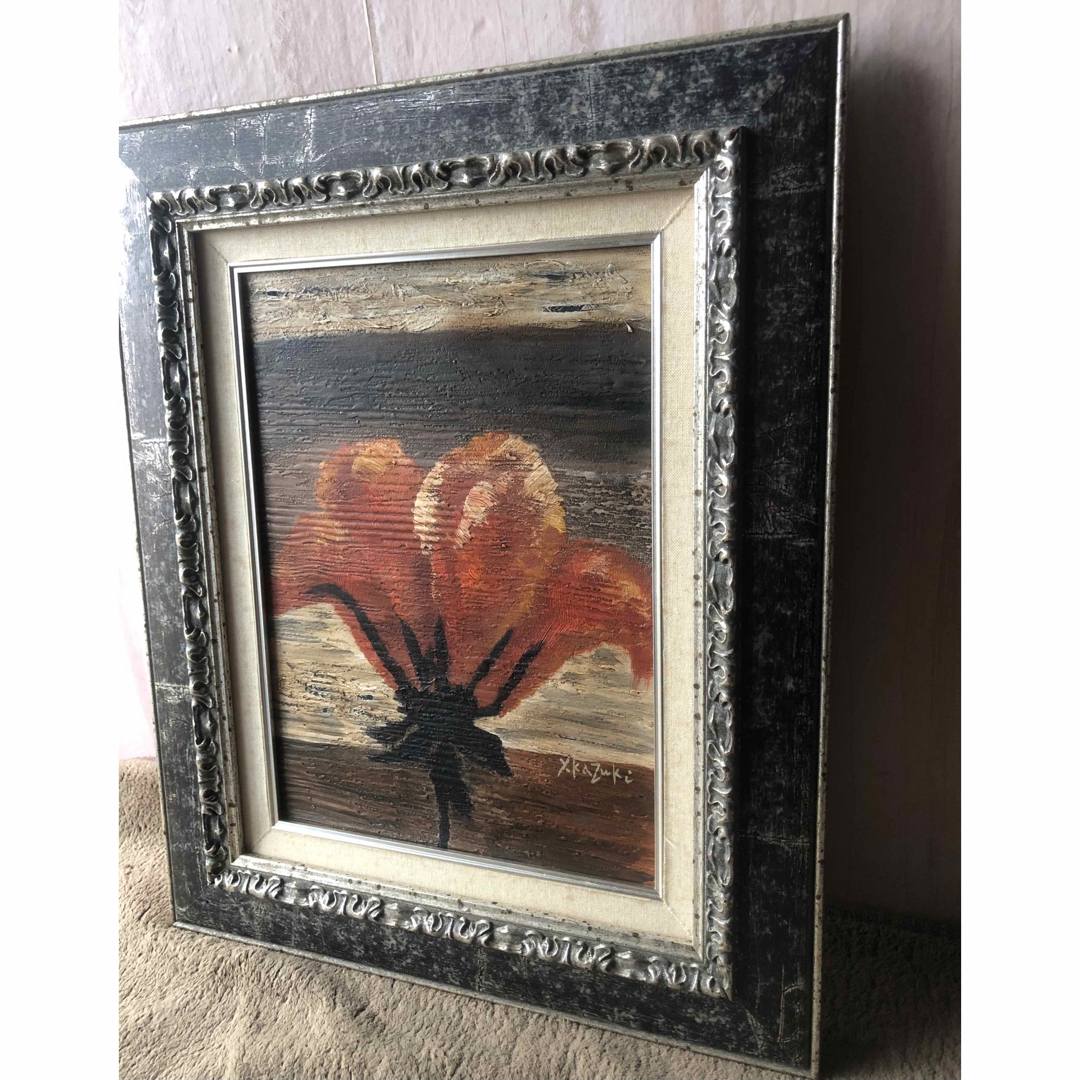 香月泰男 椿 】 肉筆油彩 1950年代 香月泰男 椿 】 肉筆油彩 1950年代