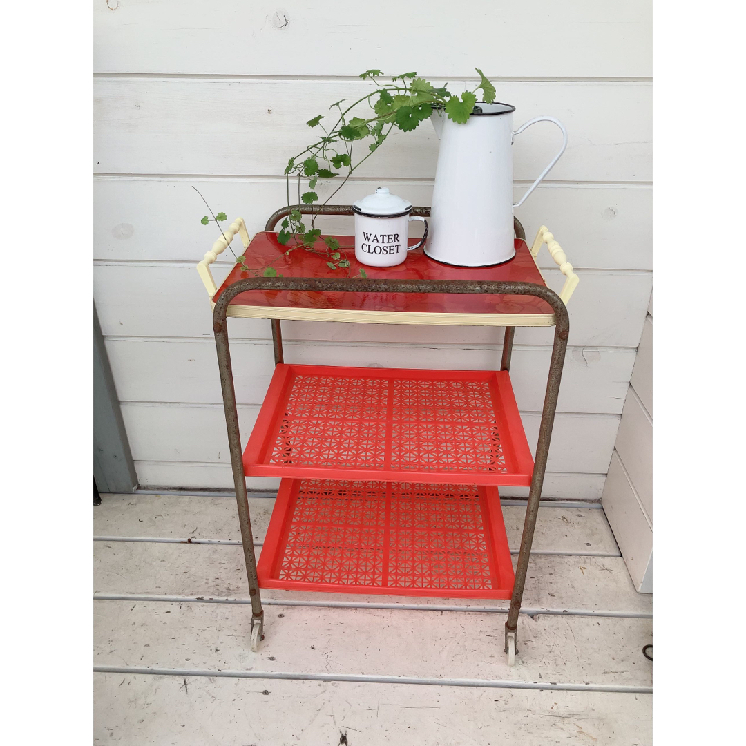 70-80's vintage ワゴンラック レトロポップ ポストモダン 70-80's