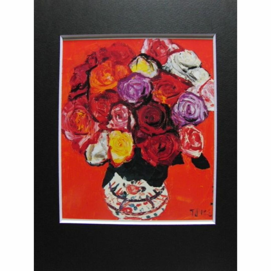 林武「薔薇」、希少画集画、新品高級額、額装付、状態良好の通販 by