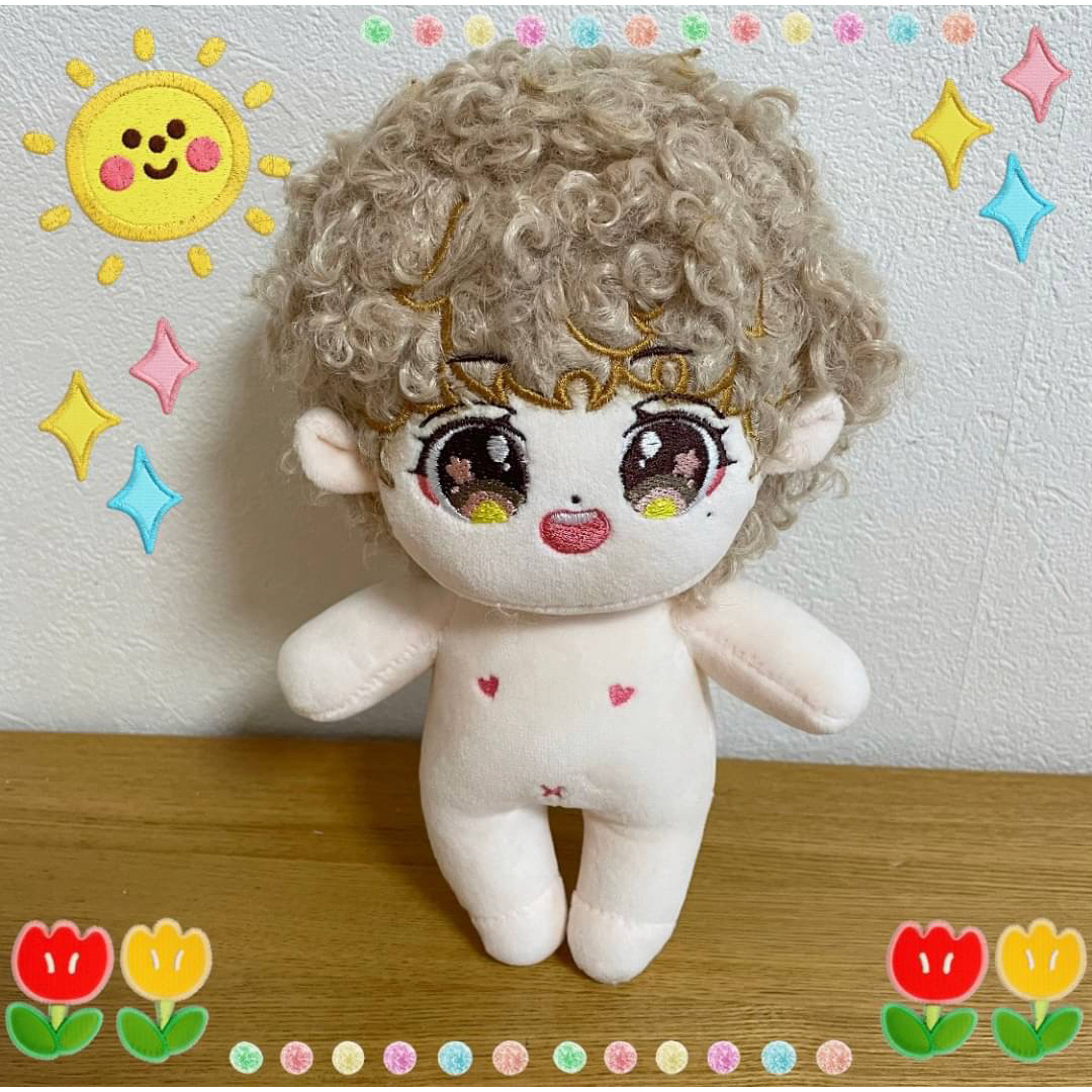 再入荷✨BTS❤️V テテ テヒョン パーマ ちび ぬいぐるみ 20cmの通販