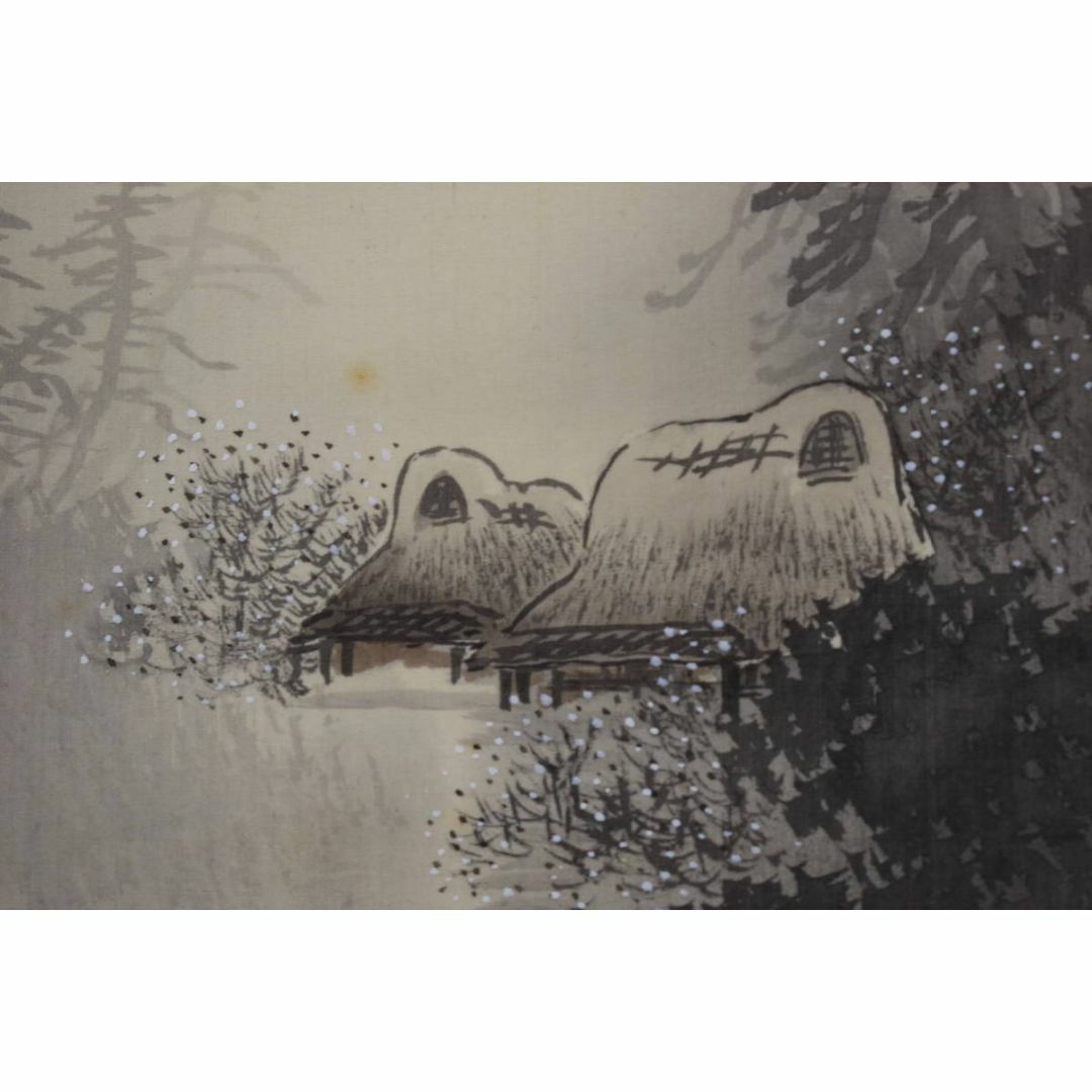 田村彩天 紫藤の鹿と祠宮図 石川県 寺崎広業師事 帝展 聖徳太子奉讃