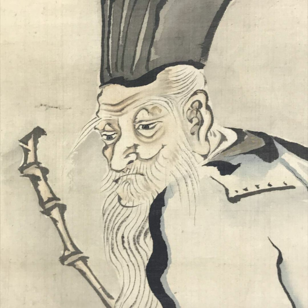 真作/素融/寿老人図/人物図/鹿寿老図/掛軸☆宝船☆AD-923の通販 by