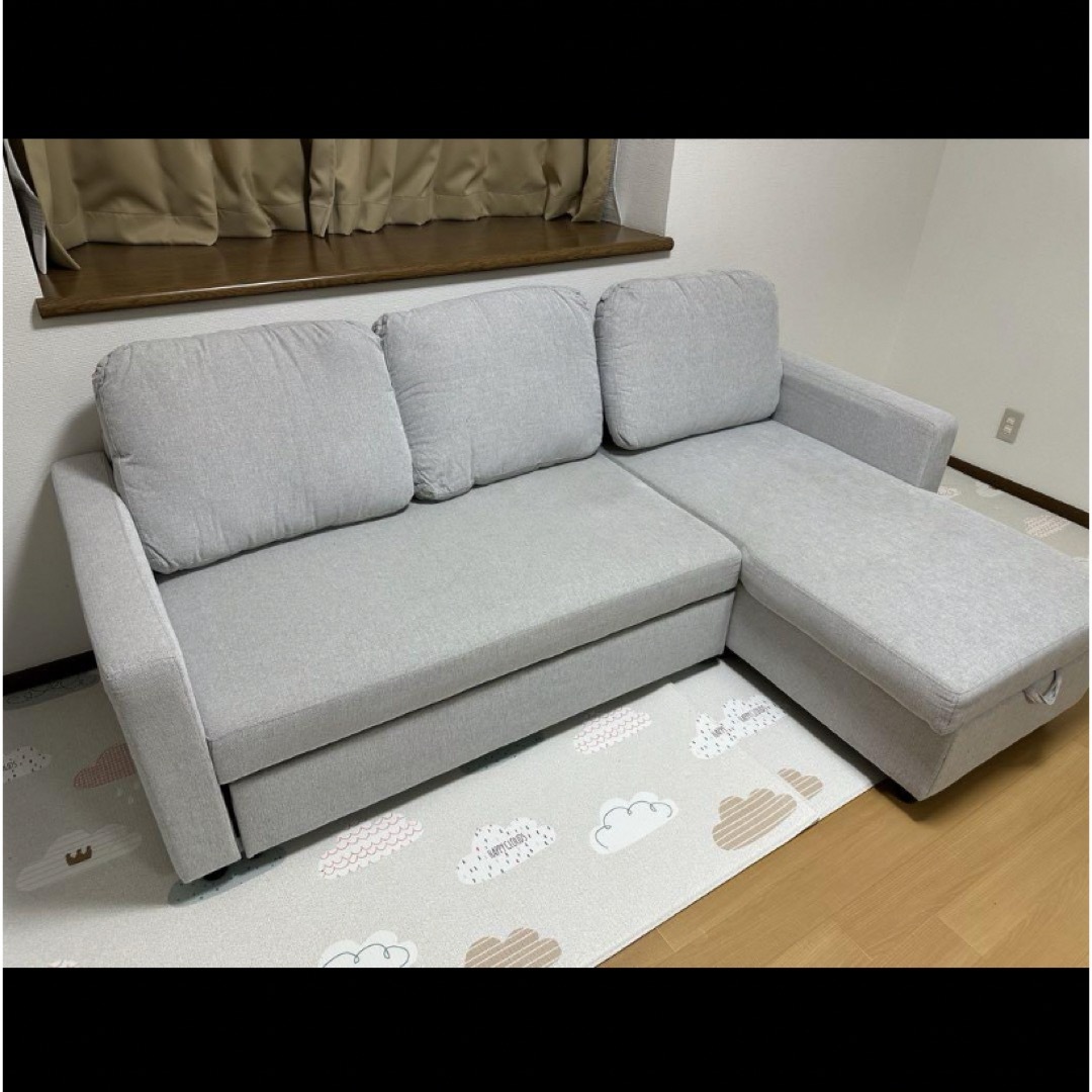 ニトリ - 【手渡し】ニトリ 布張りカウチソファベッド(ノアーク2 GY)の