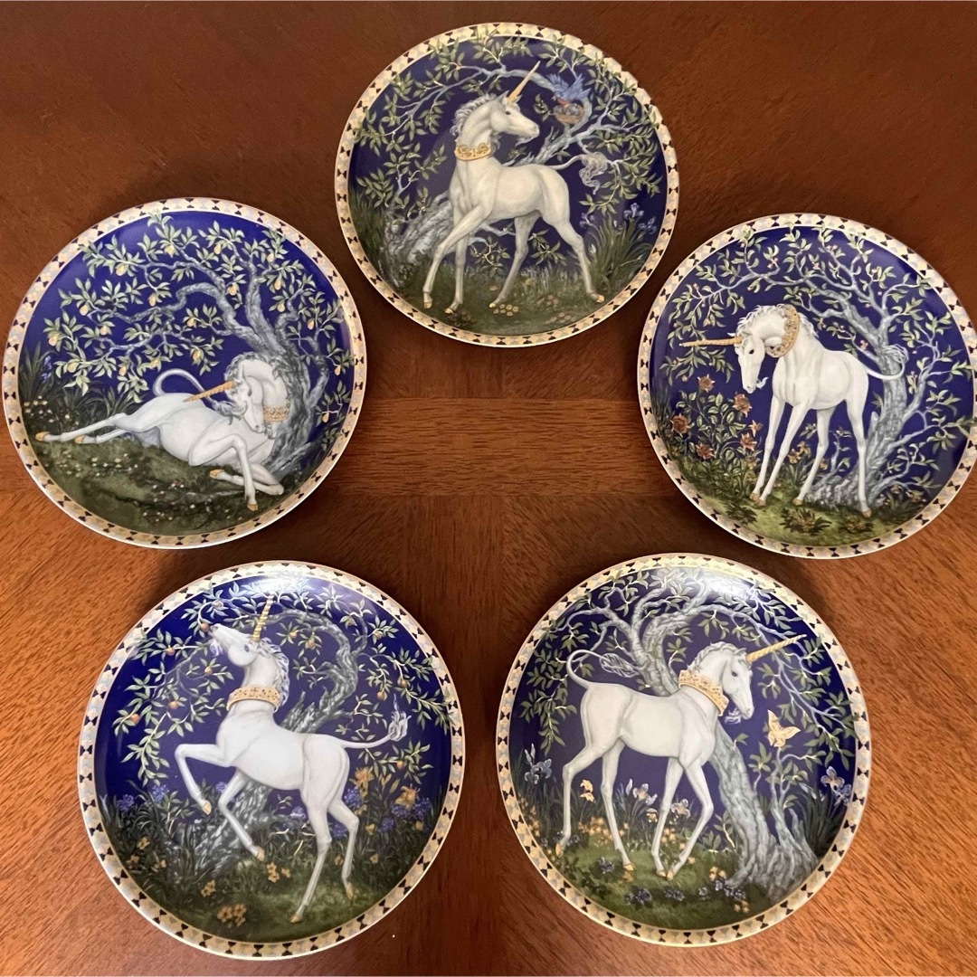 希少品】新品 フッチェンロイター☆ユニコーン☆飾り皿 5枚