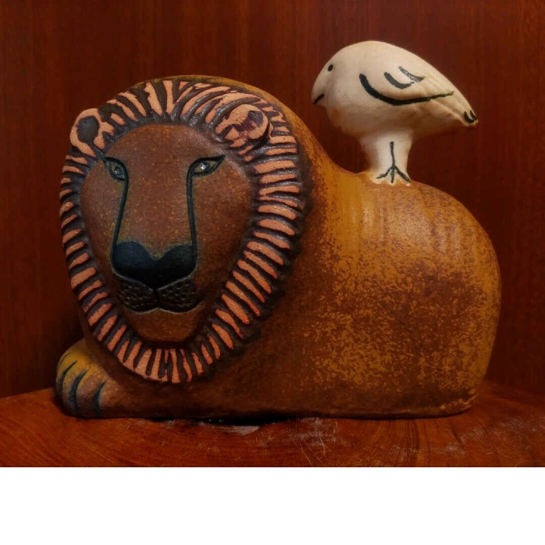 Lisa Larson - リサ・ラーソン ライオンウィズバード 北欧 美品の通販