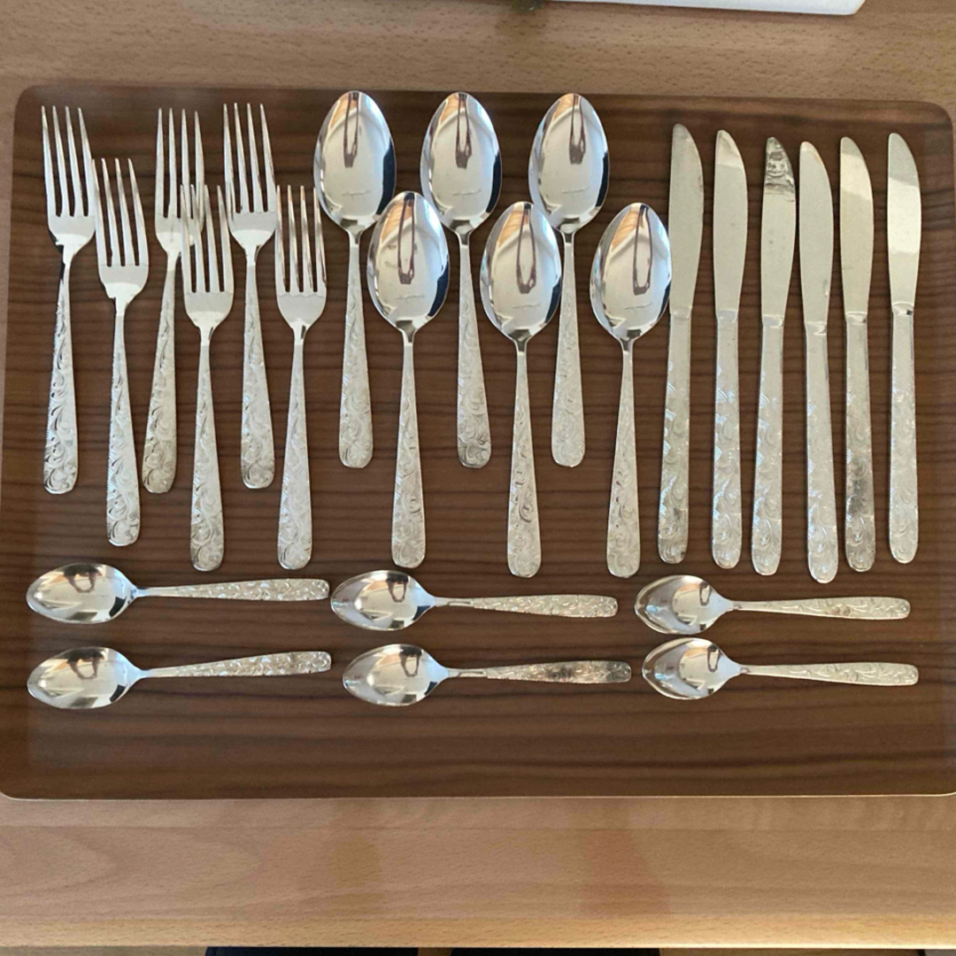 AZUMA SHOUJI - AZUMA 銀仕上げカトラリーSET ステンレス 昭和レトロの