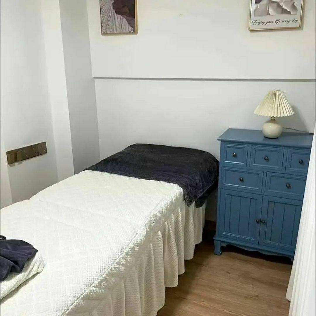 キャビネット 収納 引き出し 青 木製 幅60 奥行35 5段 北欧風