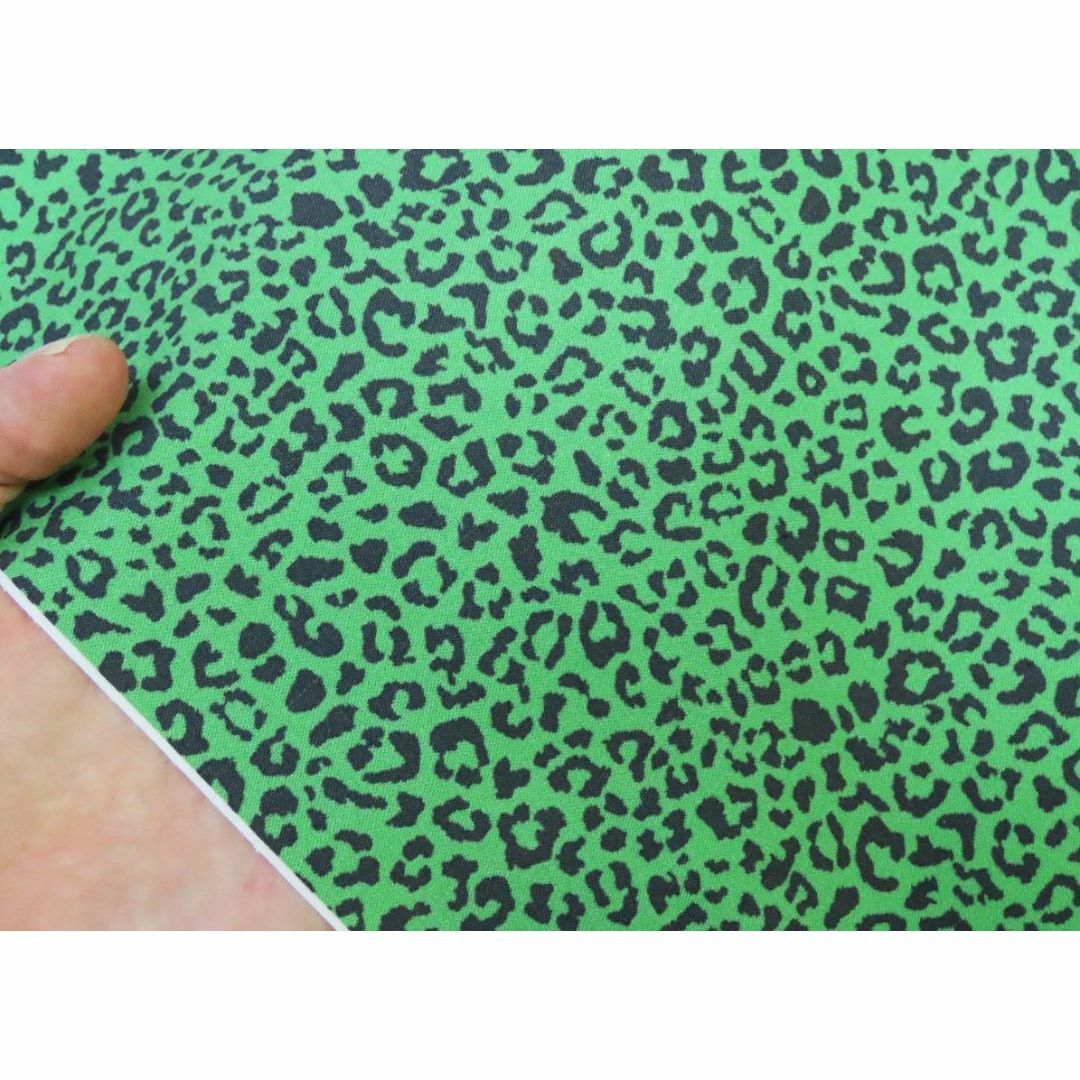 ゆきちゃん限定】X1940-1 レオパード ヒョウ柄 みどり 布 1mの通販 by