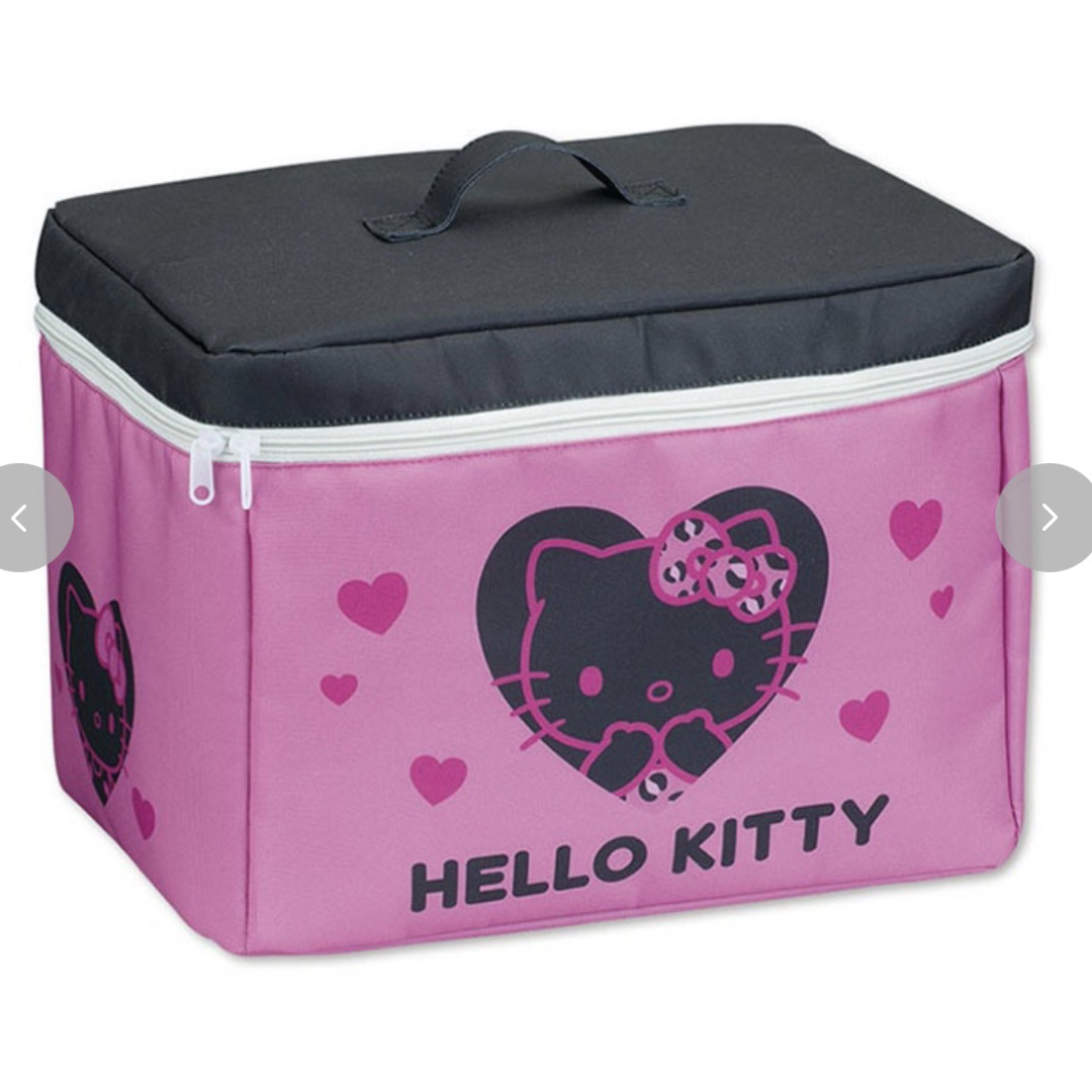 Avail - 新品 ハローキティ フタ付き収納ボックス ブラック ピンク