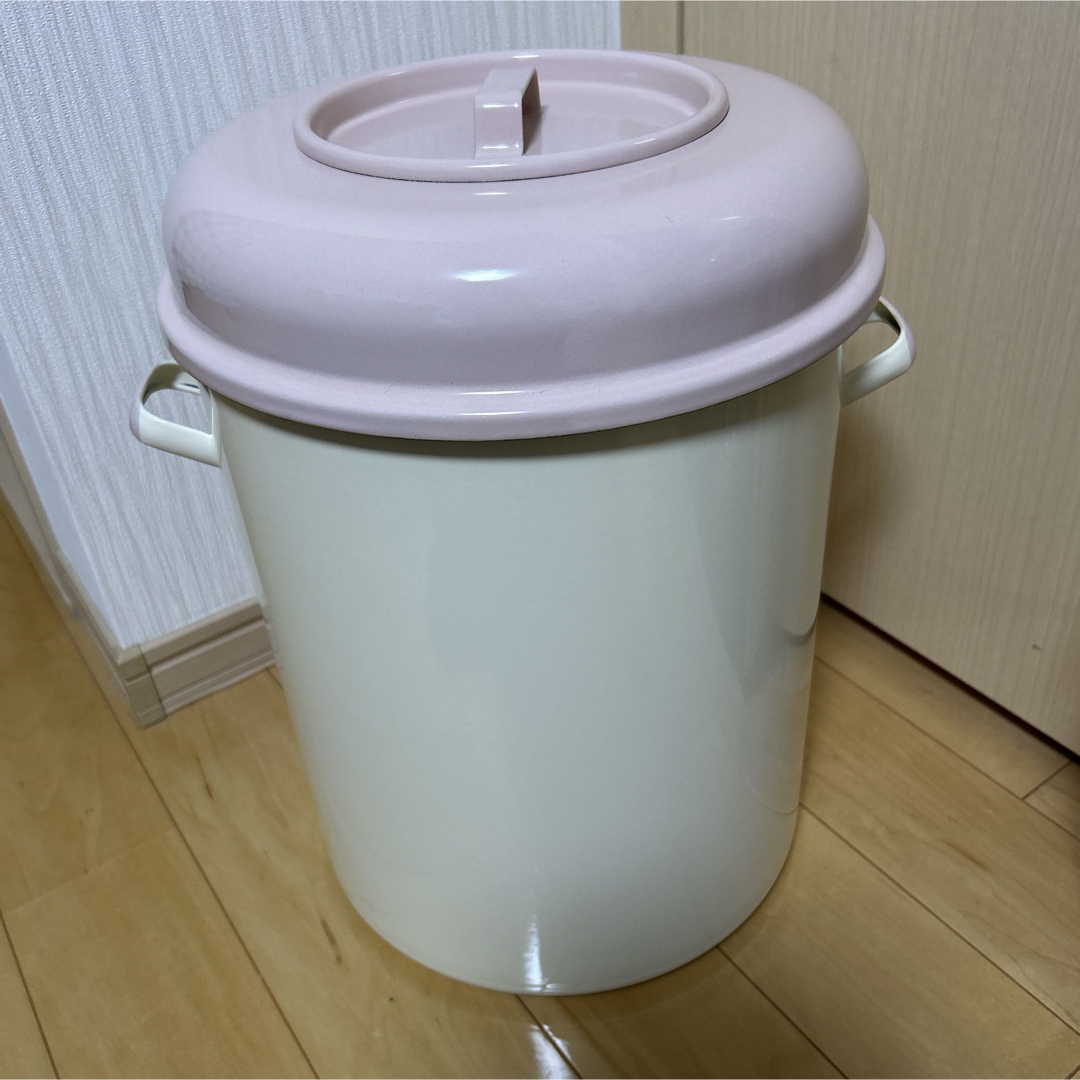 イマン imane フローラ ホーロー トラッシュ缶 特大 希少 アンティーク