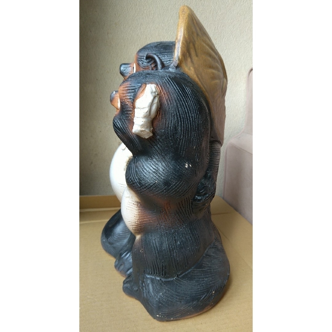 信楽焼 宗陶苑 夫婦たぬき 高さ約32cm