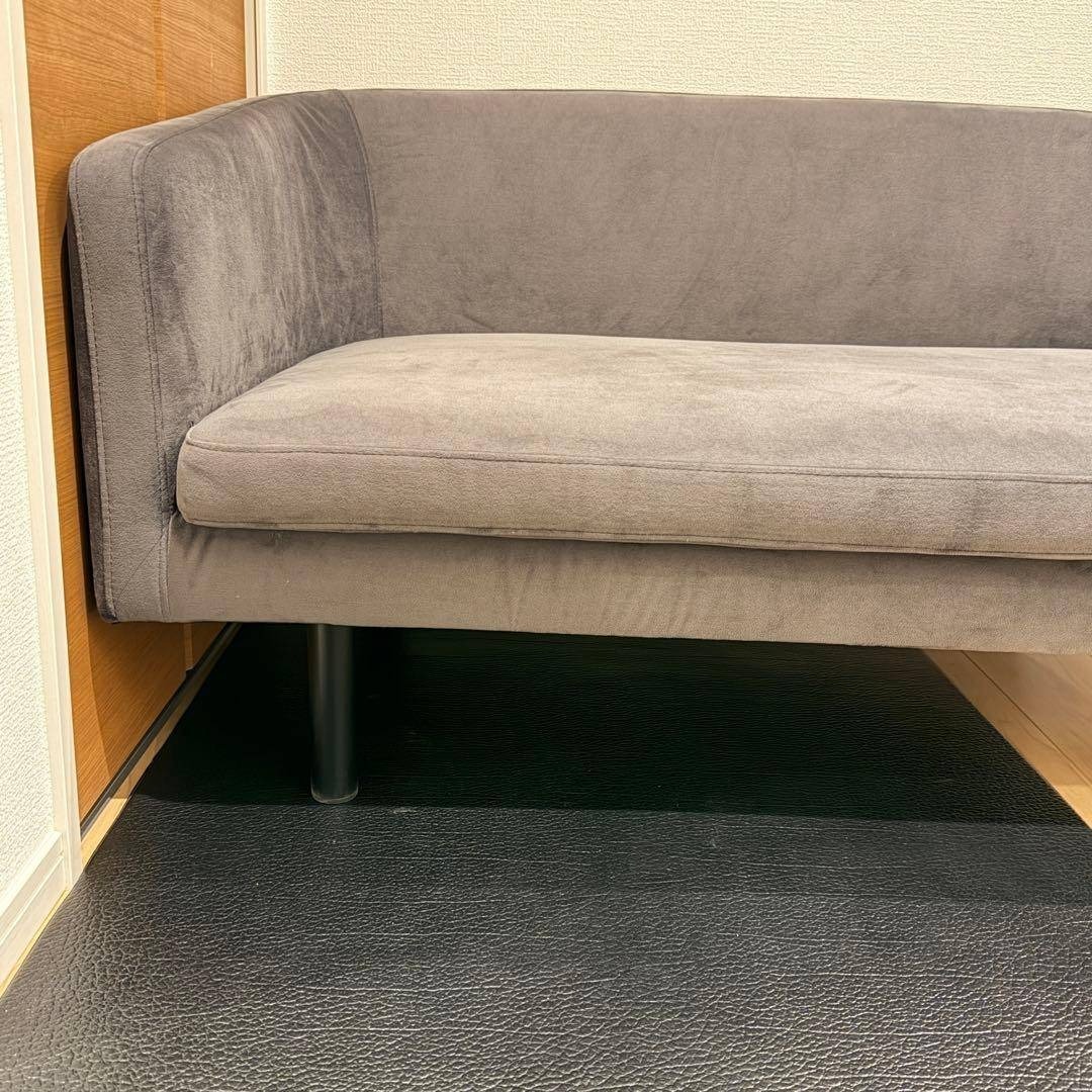 LOWYA - 【極美品✨手渡し限定】LOWYA ベルベッド調ソファ グレーの