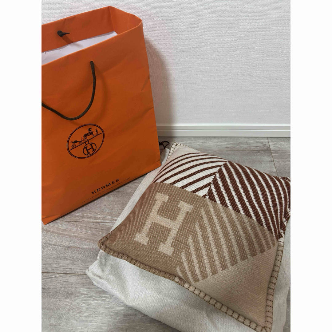 HERMES - HERMES エルメス クッション Hディアゴナルインテリア