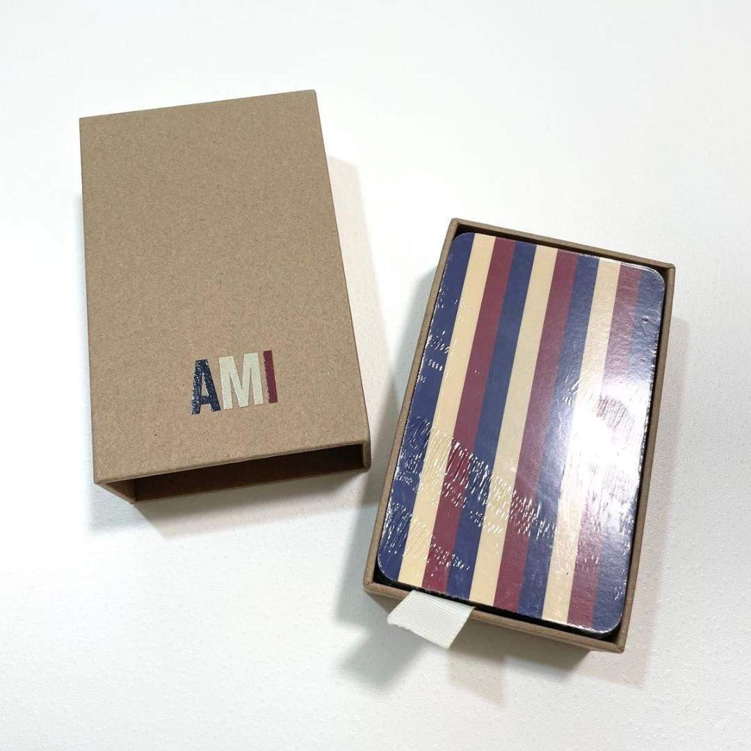 アミ パリス トランプ カードゲーム ストライプ デザイン 白 新品未