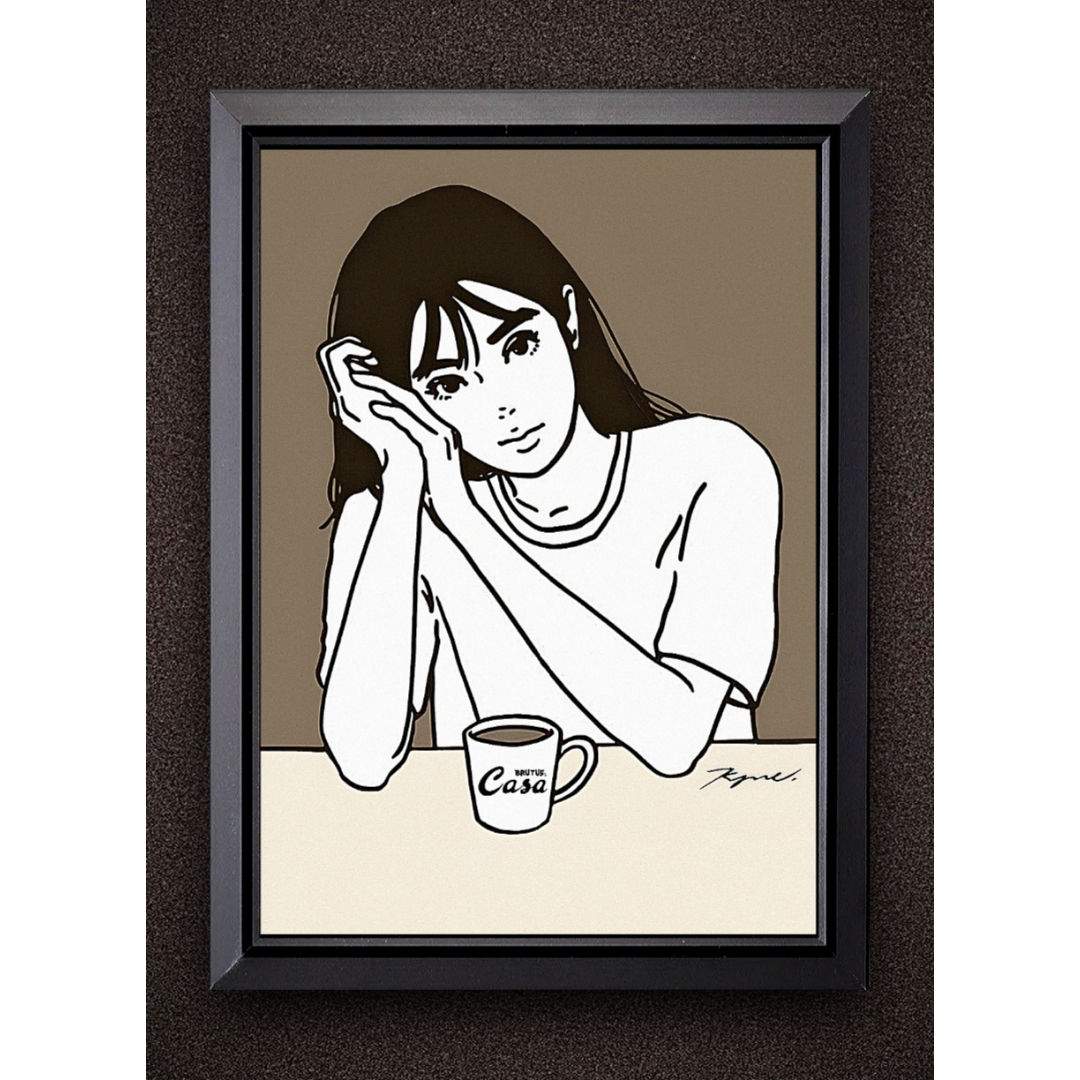 kyne・Casa coffee【A4サイズ写真ポスターフレーム付き4点セット】の