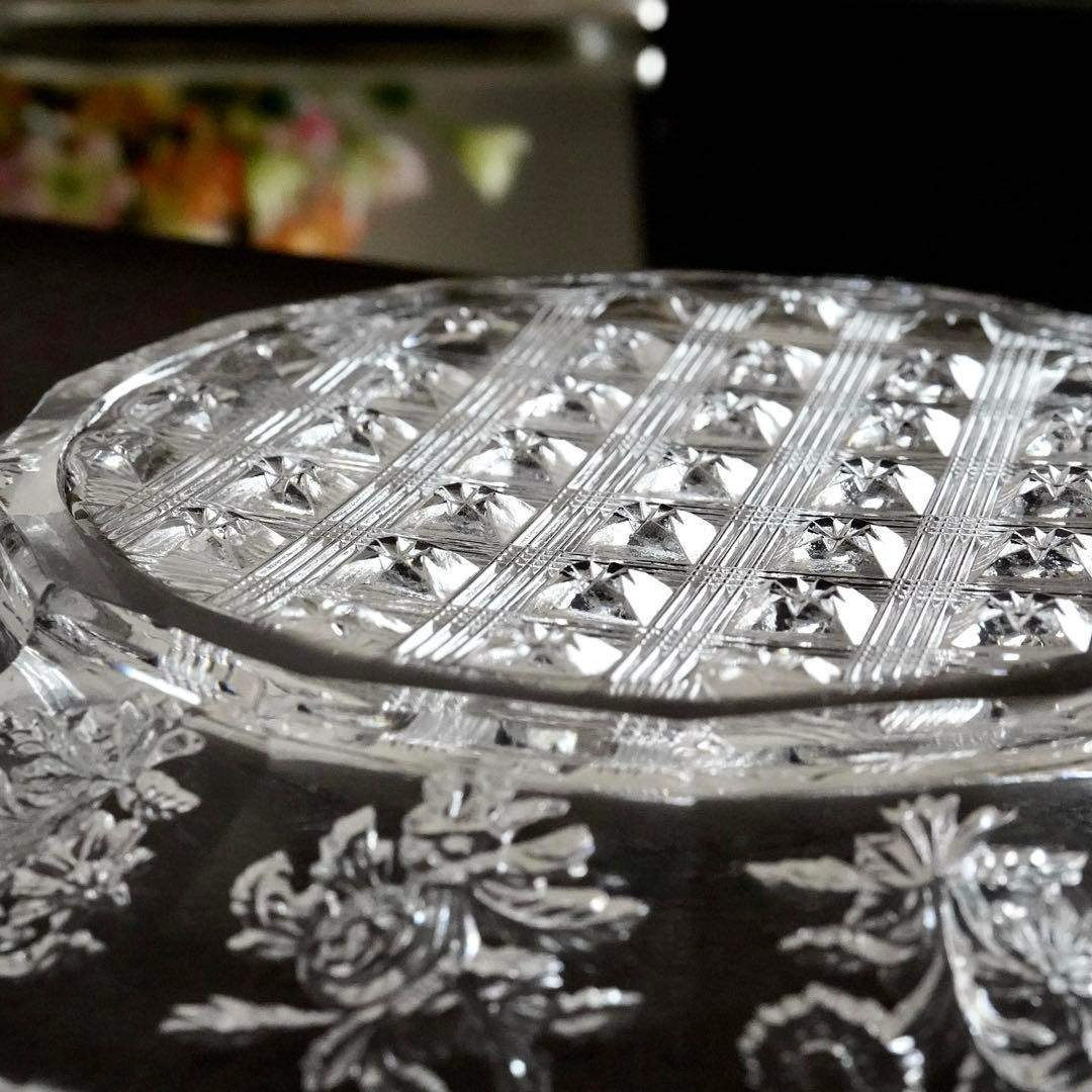 Baccarat - 1840年☆極希少オールドバカラBACCARAT 花紋クリスタル