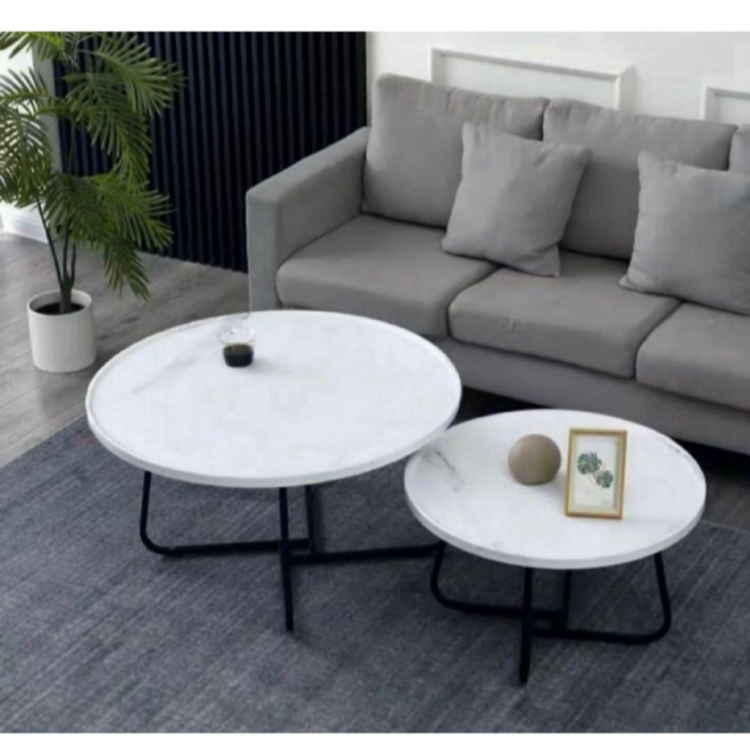 VEEZHA ネストテーブル ローテーブルおしゃれ マルテーブルコーヒー