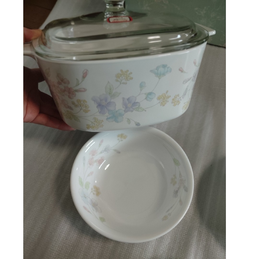 CORELLE - 未使用 コレール メイブルー 廃盤 プレート ボウル 鍋