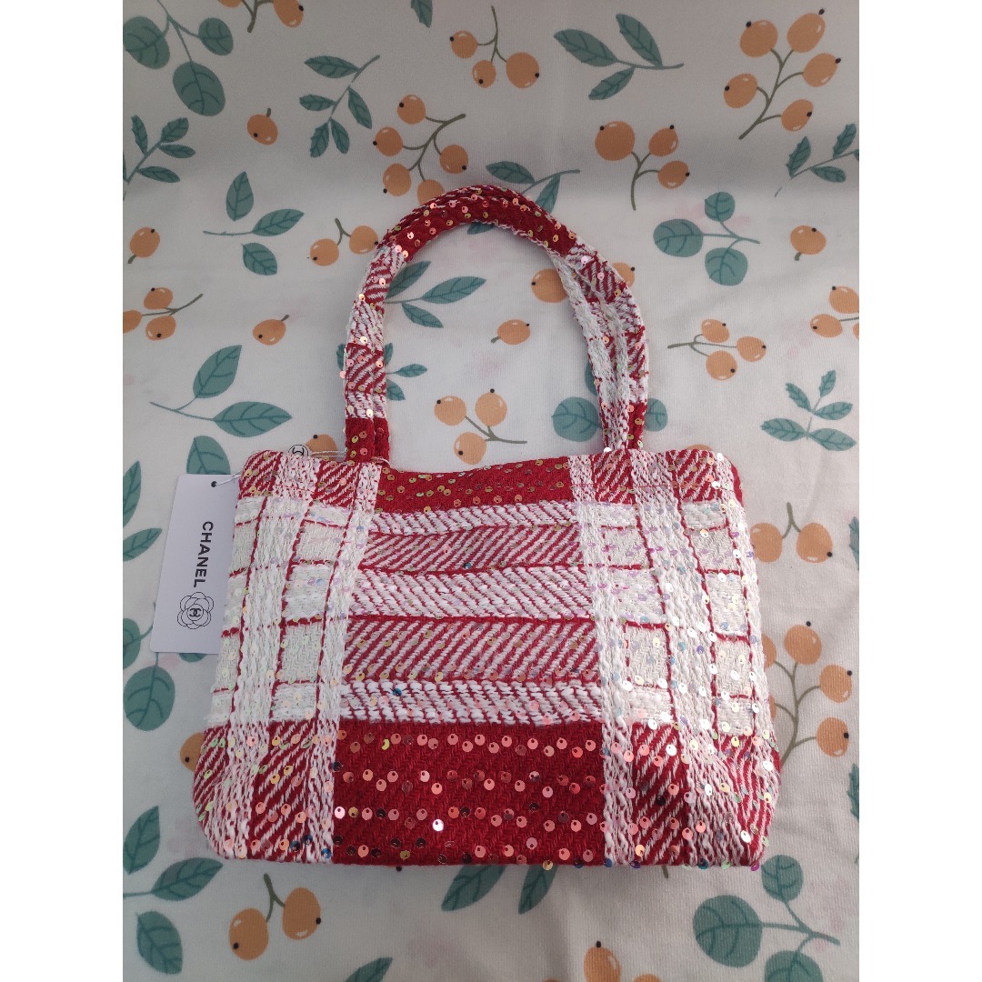 CHANEL - 人気色！シャネル バーガンディ スパンコール トートバッグ