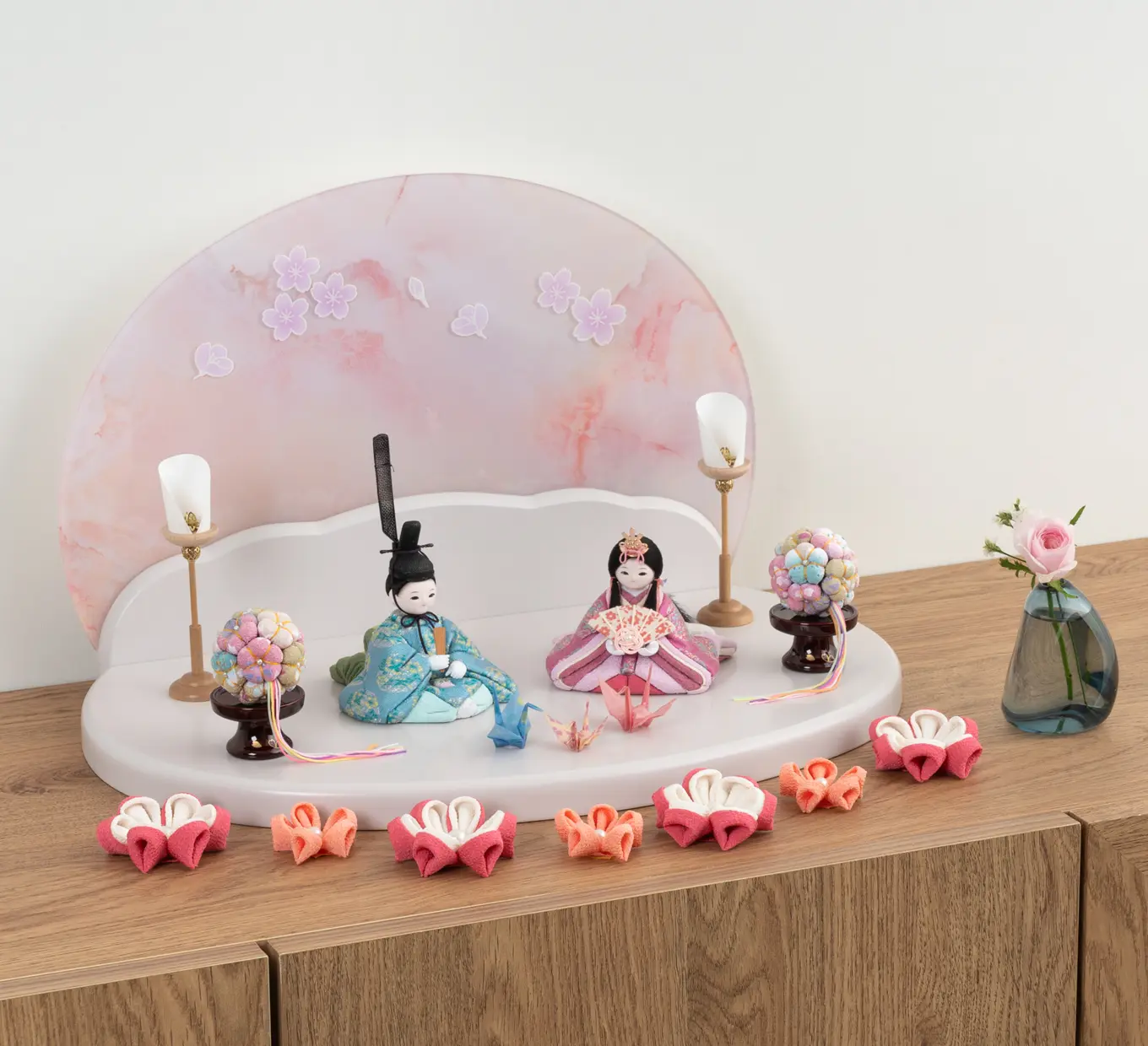 雛人形「ちりめん 花セット」｜雛人形の通販 ふらここ