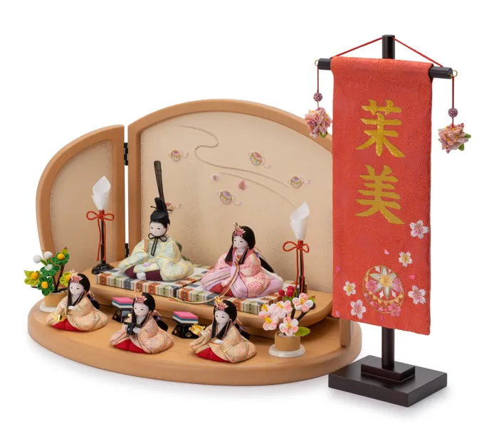 雛人形「お名前旗-朱色」｜雛人形の通販 ふらここ