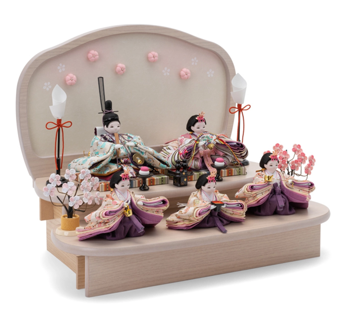 雛人形「衣装着用 外付け台（三人官女用） ナチュラル」｜雛人形の通販