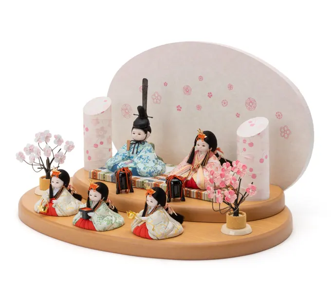 雛人形「中台 さくら塗（衝立屏風用）」｜雛人形の通販 ふらここ