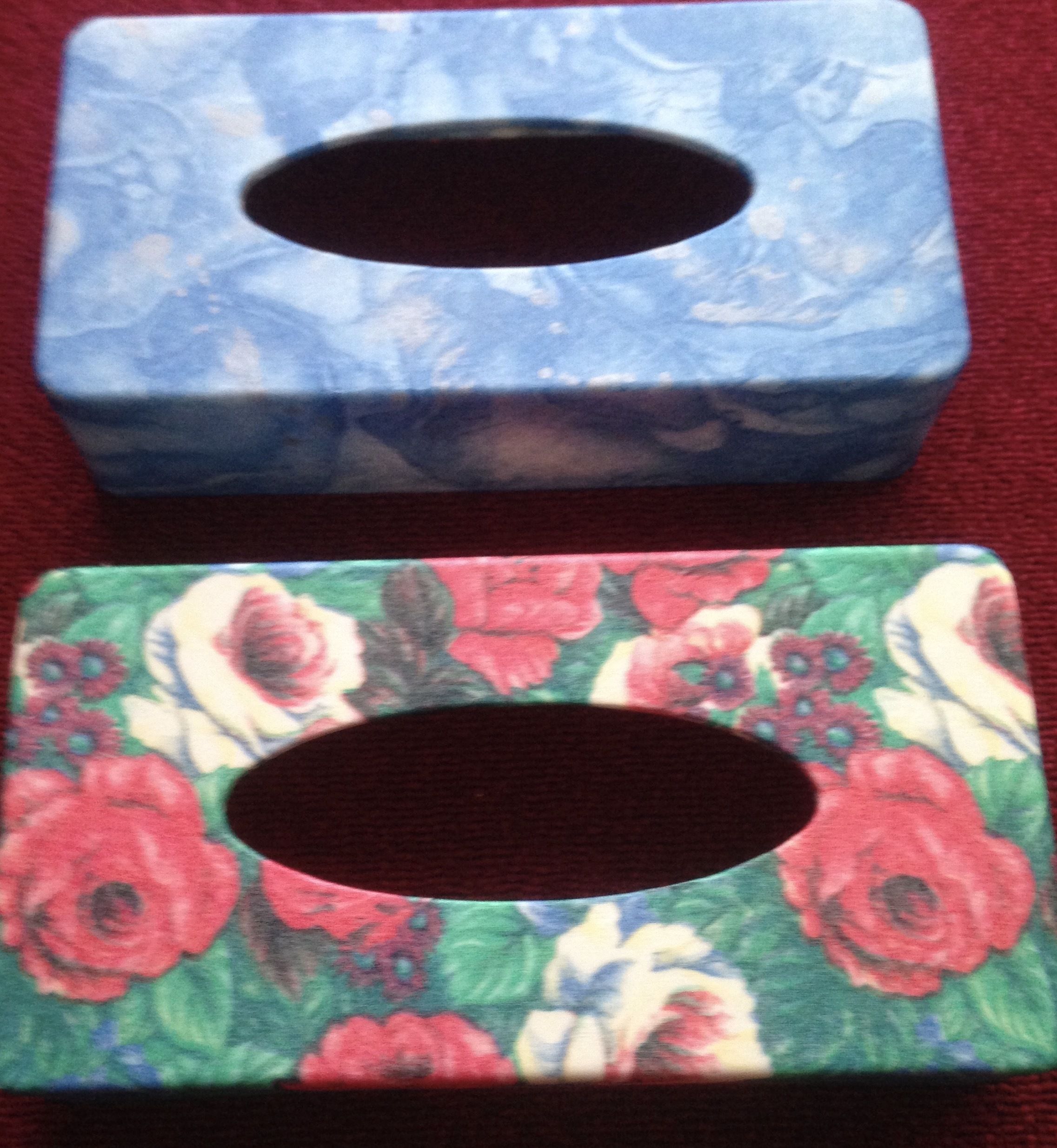 デコパージュで100均ティッシュケースを簡単リメイク