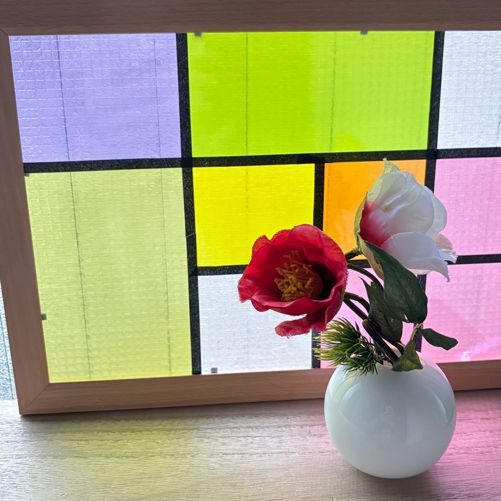 お正月空間をレトロに演出！「まるでステンドグラス！な和モダンパネル