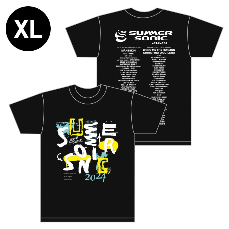 グラフィティTシャツ［ブラック］XL : SUMMER SONIC | HMV&BOOKS