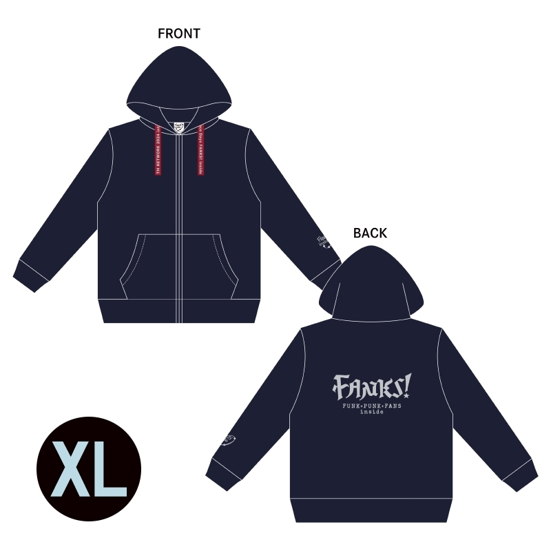 刺繍ジップパーカー（XL） / TM NETWORK 2024 FANKS! inside : TM