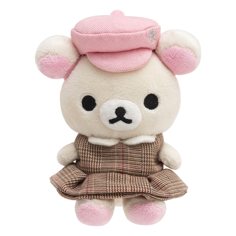 おきがえコリラックマ (チェックワンピースとキャスケット帽