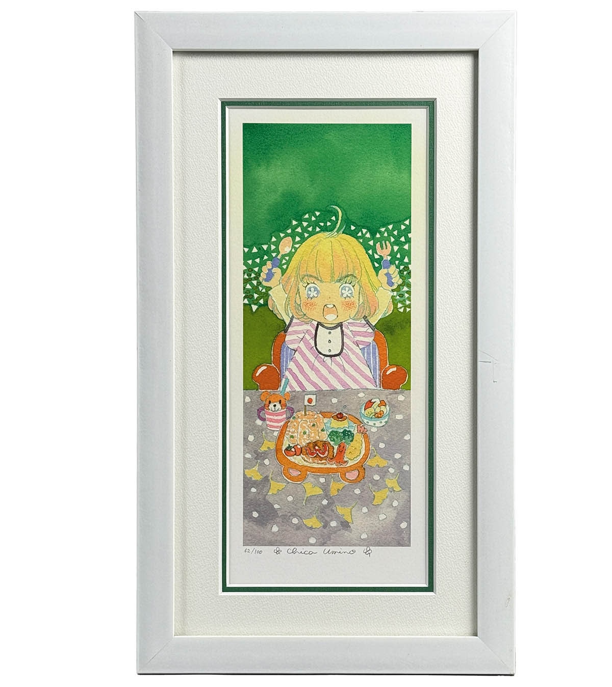 3083] 羽海野チカ 直筆サイン入りカラー複製イラスト「3月のライオン