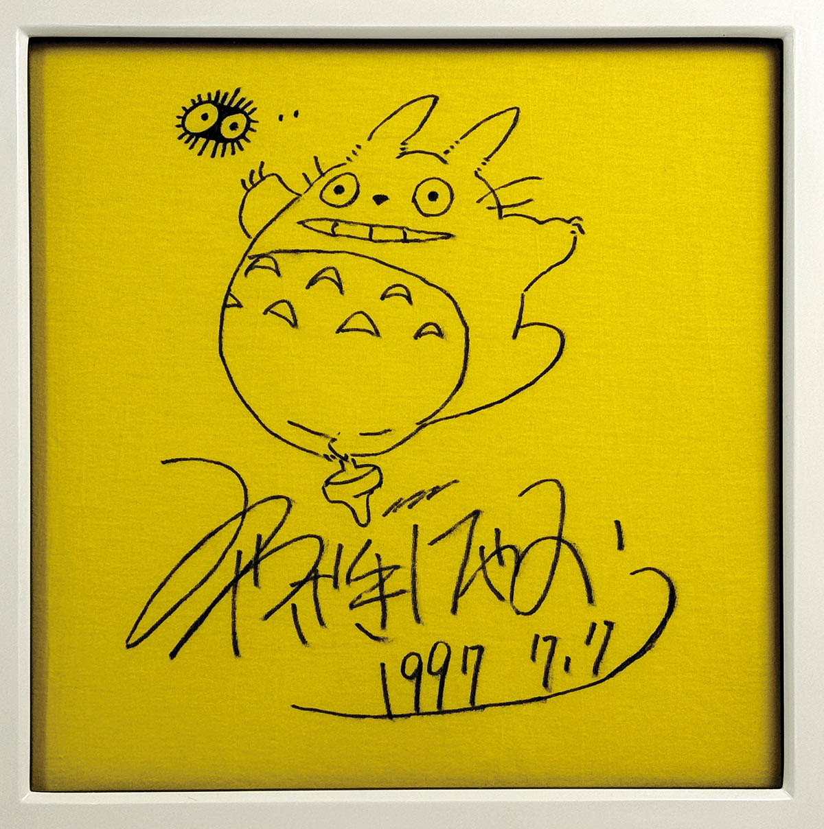 3089] 宮崎駿 直筆イラストサイン入りTシャツ「となりのトトロ」