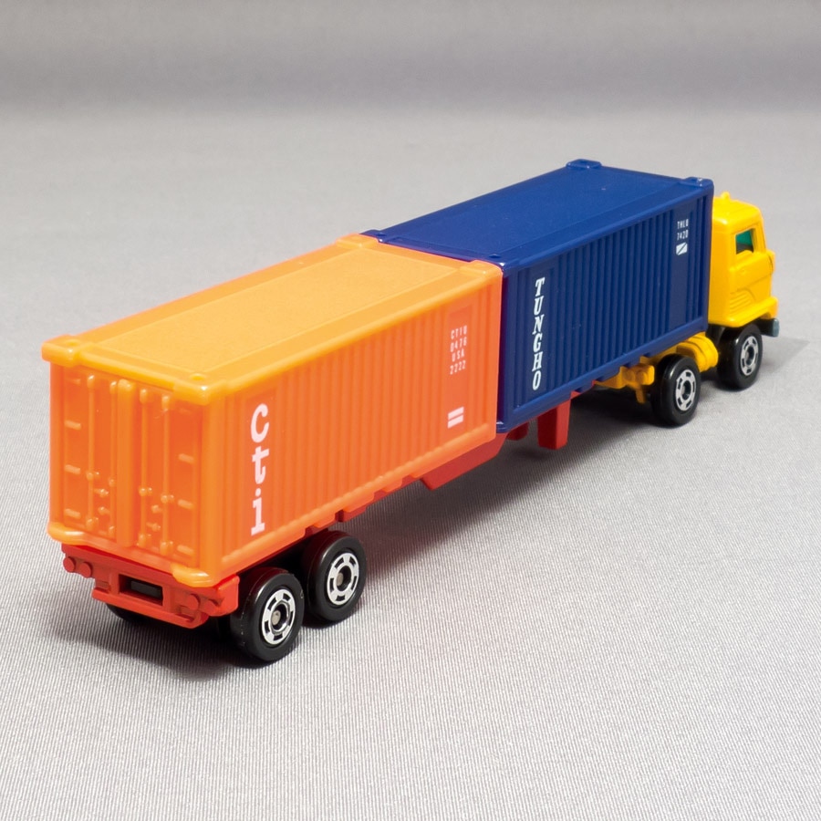 トミー ロングトミカ 日野セミトレーラー 海上コンテナ運搬車 黄色キャブ