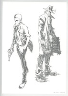 3107] 荒木飛呂彦 カラー複製イラスト「ジョジョの奇妙な冒険 承太郎