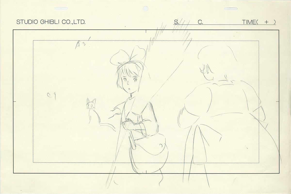 4527] 魔女の宅急便 ラフ原画 / 直筆:宮崎駿