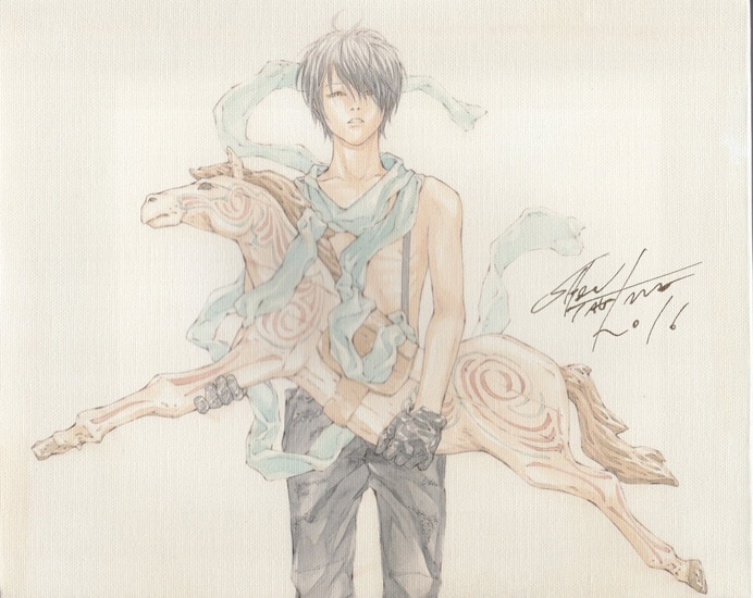 田島昭宇 直筆サイン入りカラー複製イラスト