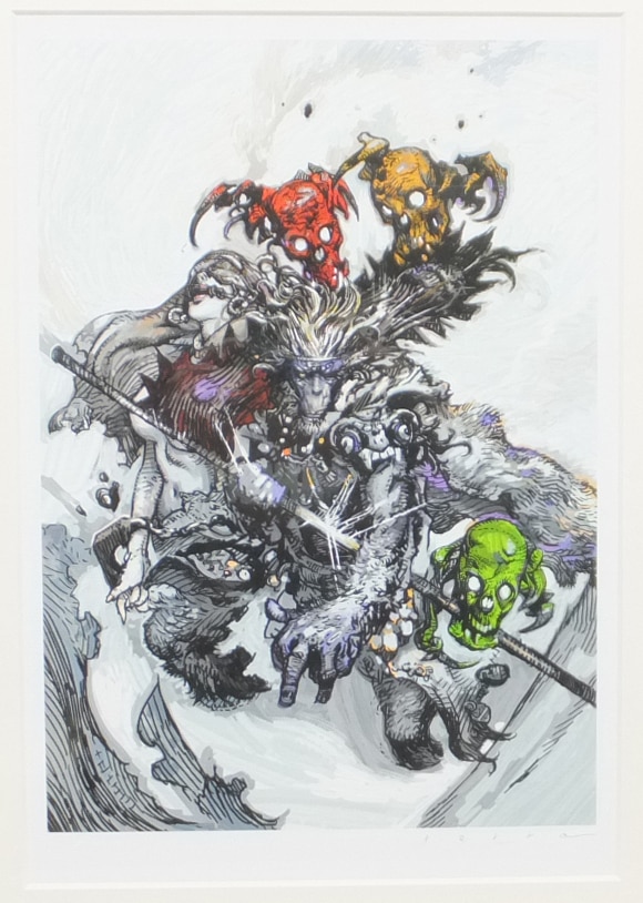 寺田克也 直筆サイン入りカラー複製イラスト「西遊奇伝大猿王」