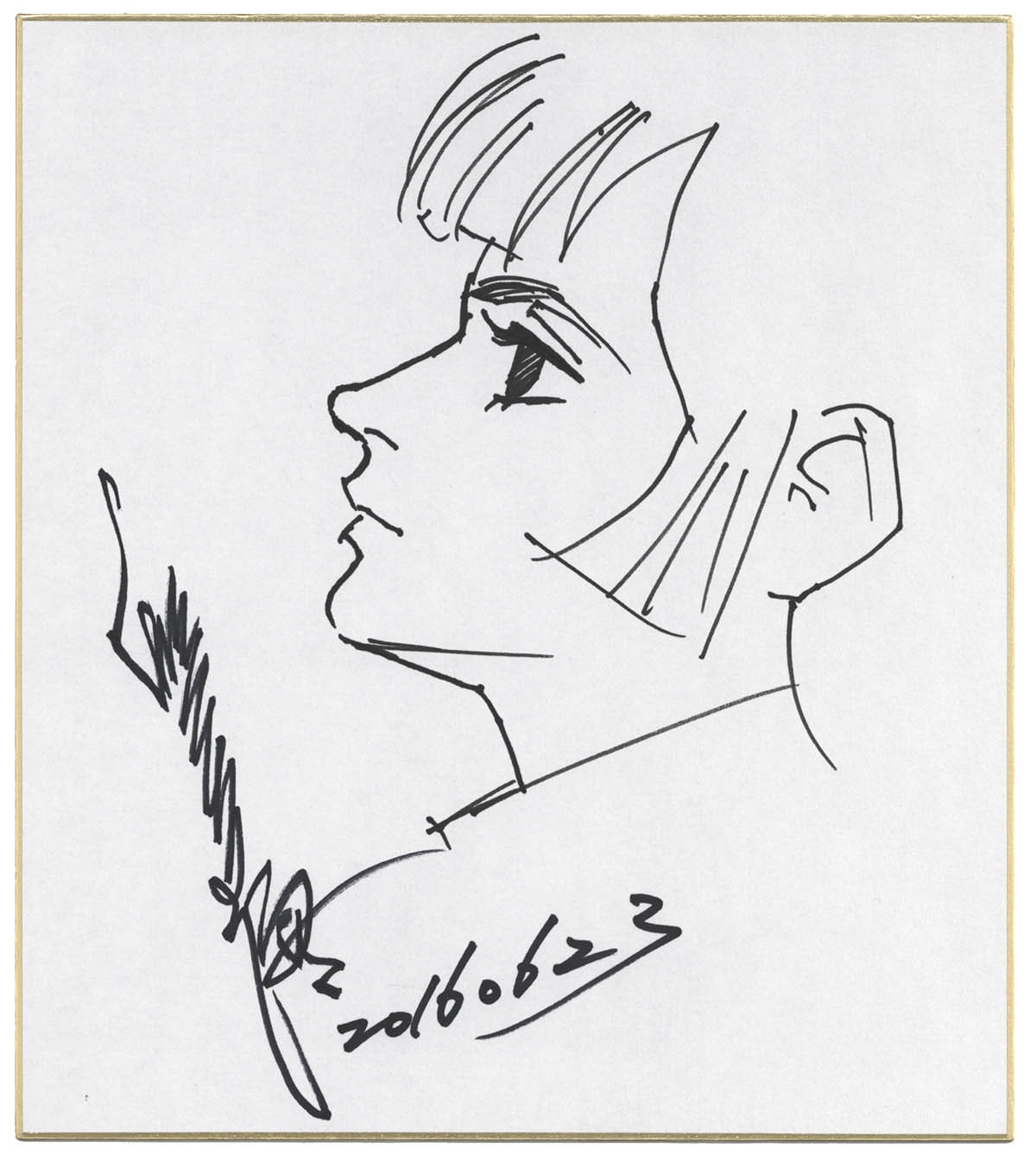 湖川友謙直筆色紙「伝説巨神イデオン」カララ・アジバ