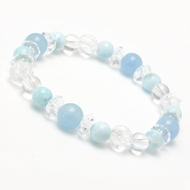 アクアマリン・ラリマー デザインブレスレット｜天然石