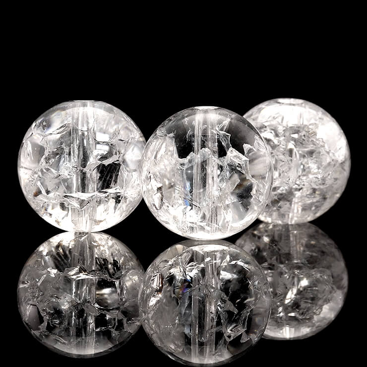 粒売り/バラ売り】クラック水晶 10mm｜天然石・パワーストーン通販