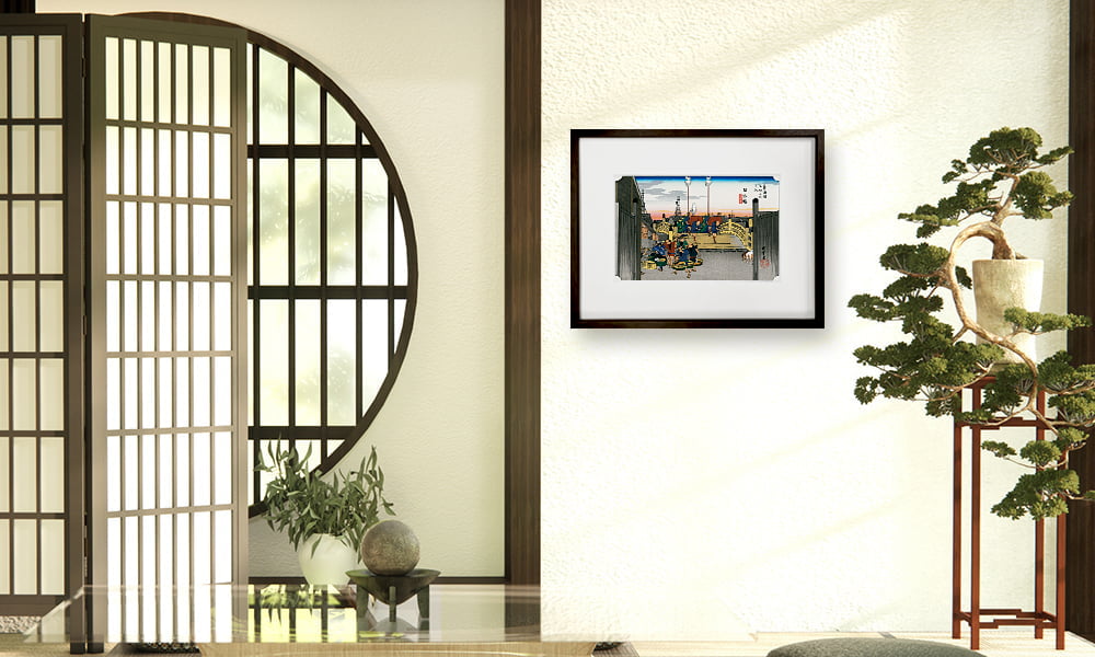 歌川広重「東海道五十三次 日本橋 朝之景」浮世絵木版画｜浮世絵工房