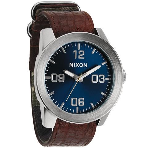 ニクソン 腕時計 コーポラル A2431656 ブルー×ブラウン - 腕時計の通販