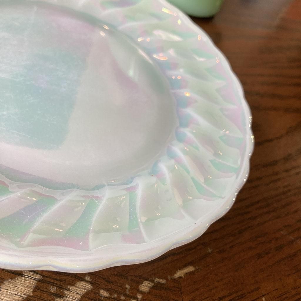 シェル サラダプレート オーロラ 1960年代後半製造 Fire-king