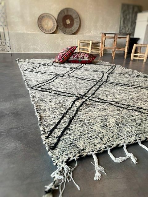 モロッコラグ「ZANAFIキリムキャメル」ブジャァッド産 ウール手織りラグ