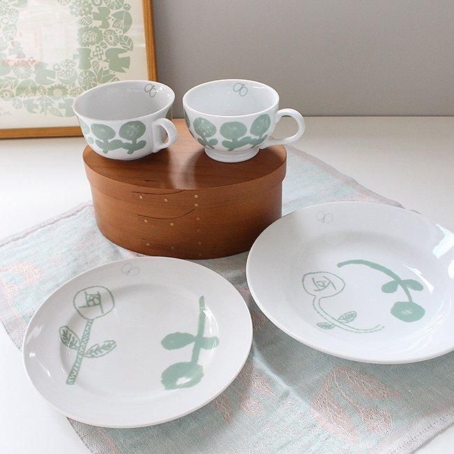 復刻】ミナペルホネン×PASS THE BATON 高台マグ（ミントグリーン