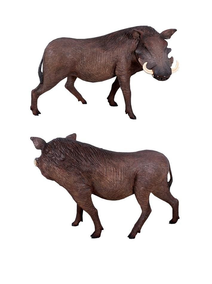 猪☆アフリカ産イボイノシシのビッグオブジェ 123cm☆等身大フィギュア