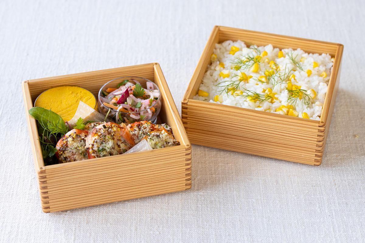 黒木クラフト工房・みやざき杉の二段重（4寸）｜低座の椅子と暮らしの